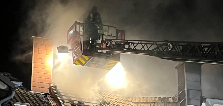 Drehleiter im Einsatz