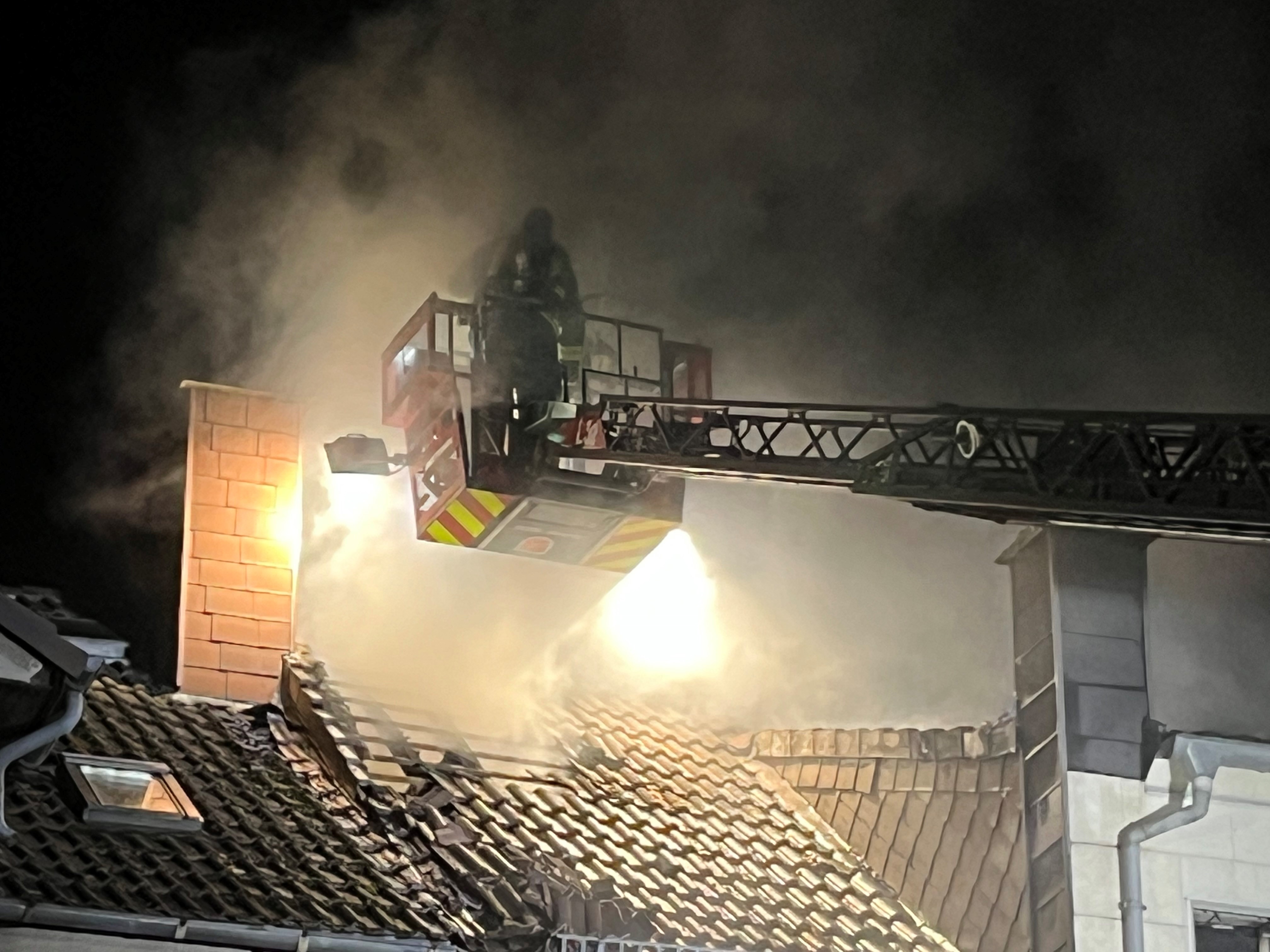 Drehleiter im Einsatz