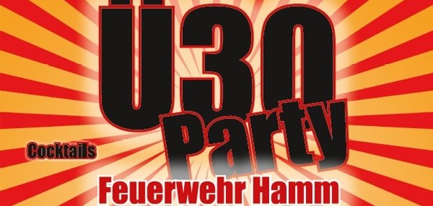 Plakat Ü30 Party Feuerwehrhaus 2025
