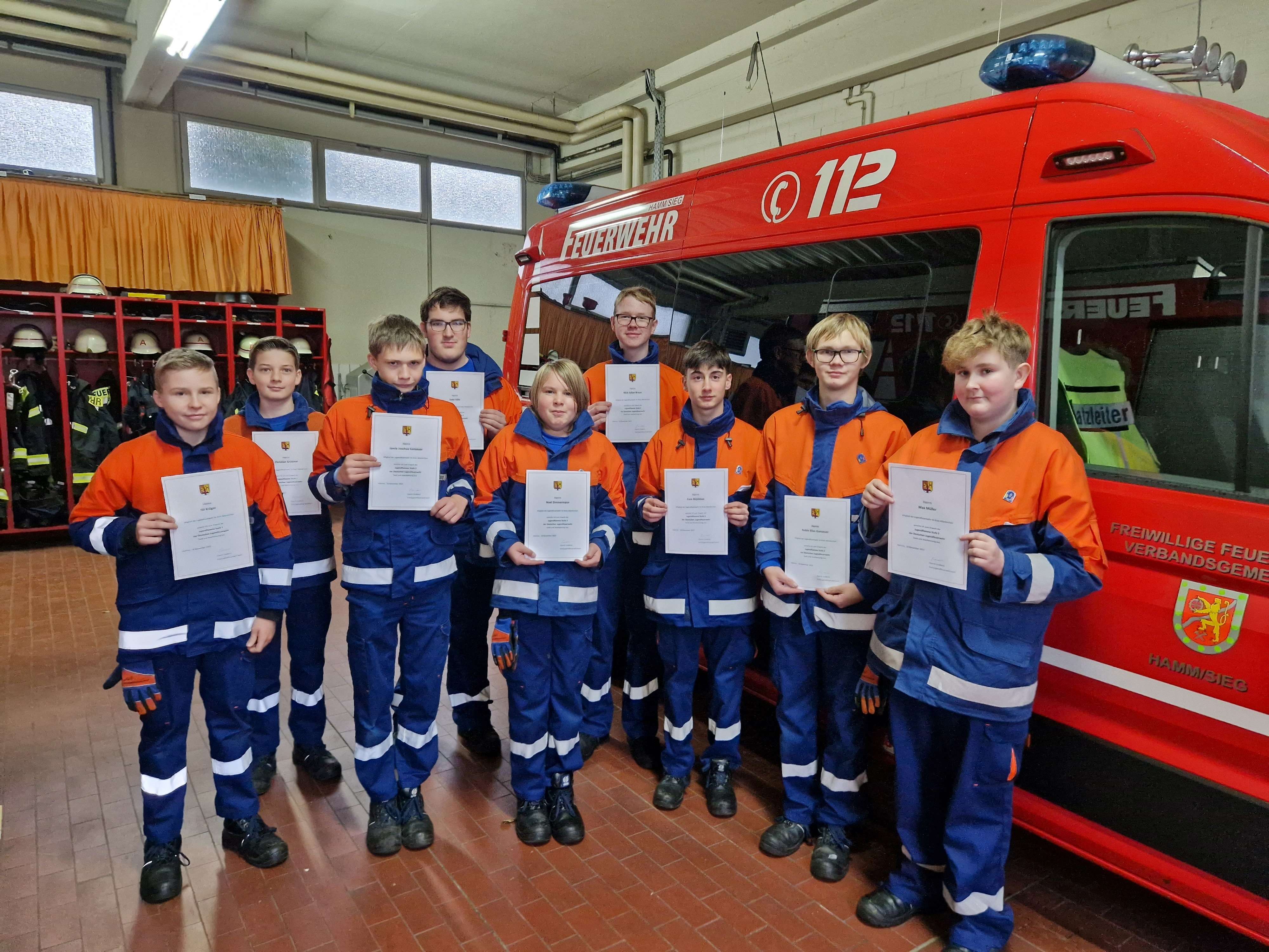 Gruppenbild der Jugendfeuerwehr