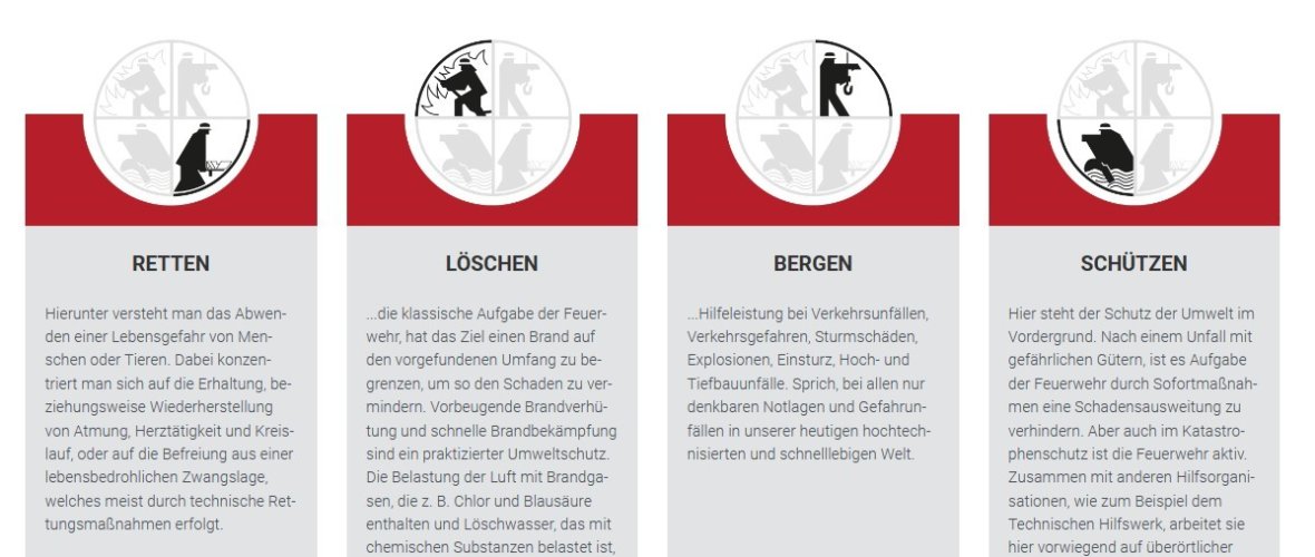 Retten löschen bergen schützen